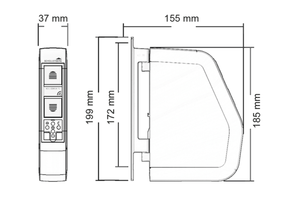 Elektrischer Rolladengurtwickler 5,0 qm AP Funk