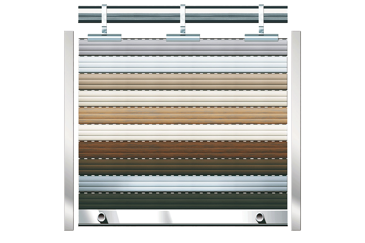 PVC Rolladenpanzer System Mini Schellenberg Rolladen Maßanfertigung Grau Auswählbar: Breite 50-160 cm Höhe 100-230 cm Farben Weiß