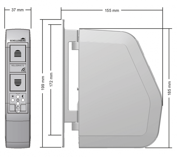 Elektrischer Rolladengurtwickler 5,0 qm AP Funk